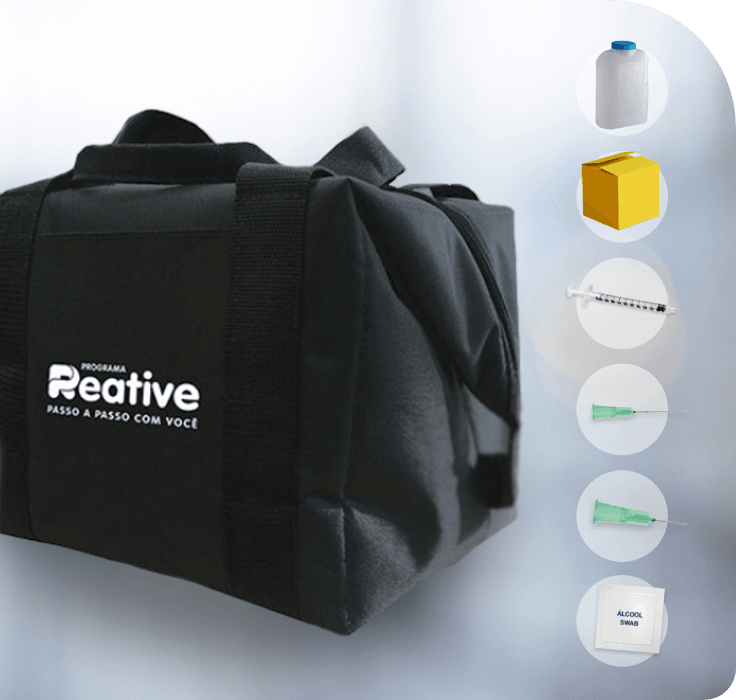 Kit insumos para aplicação do medicamento